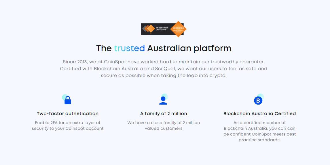 Coinspot security features