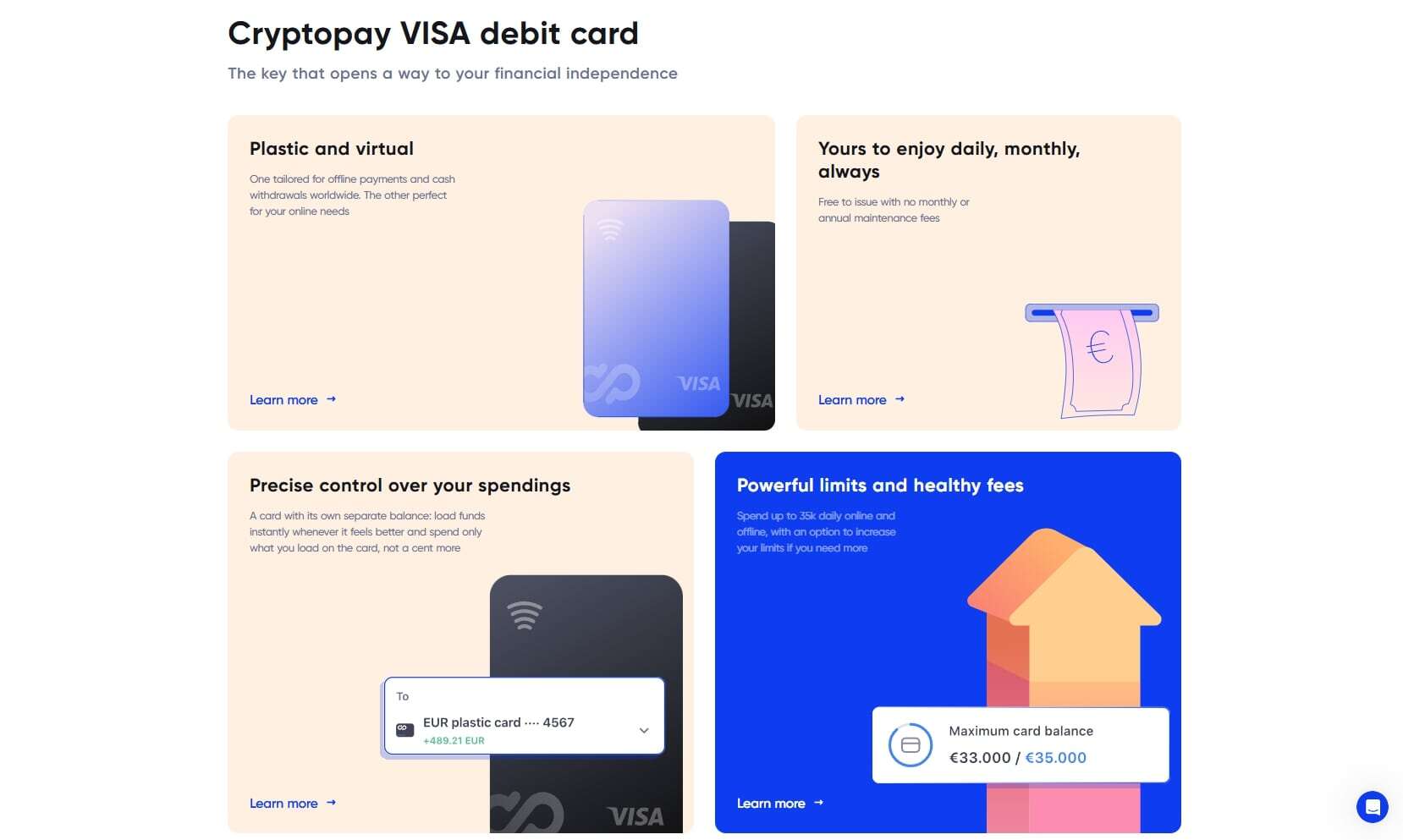 CryptoPay features