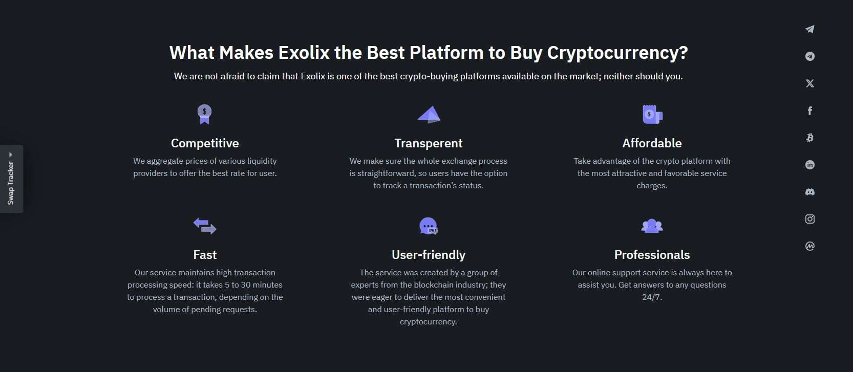 Exolix features