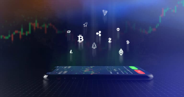 concept of crypto exchange scene