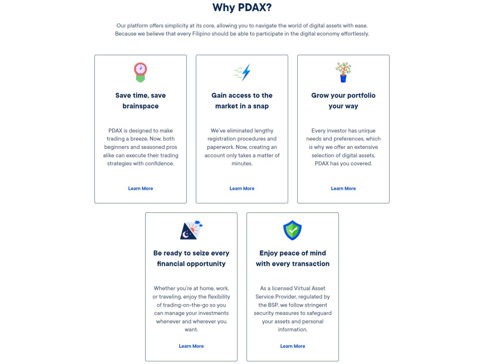 PDAX features