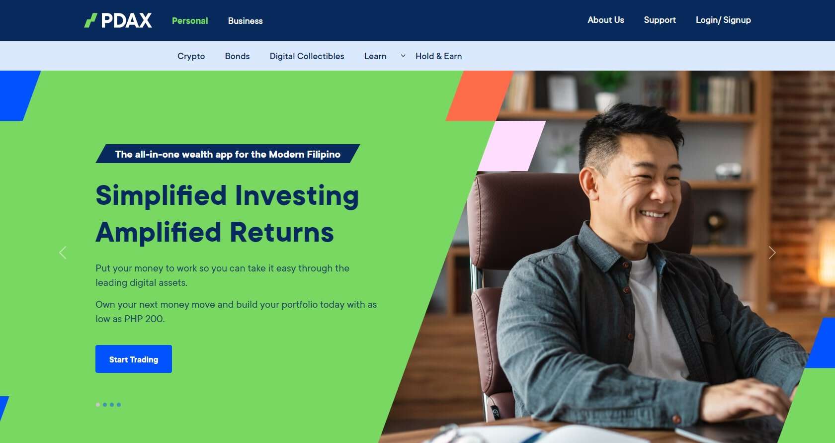 PDAX homepage