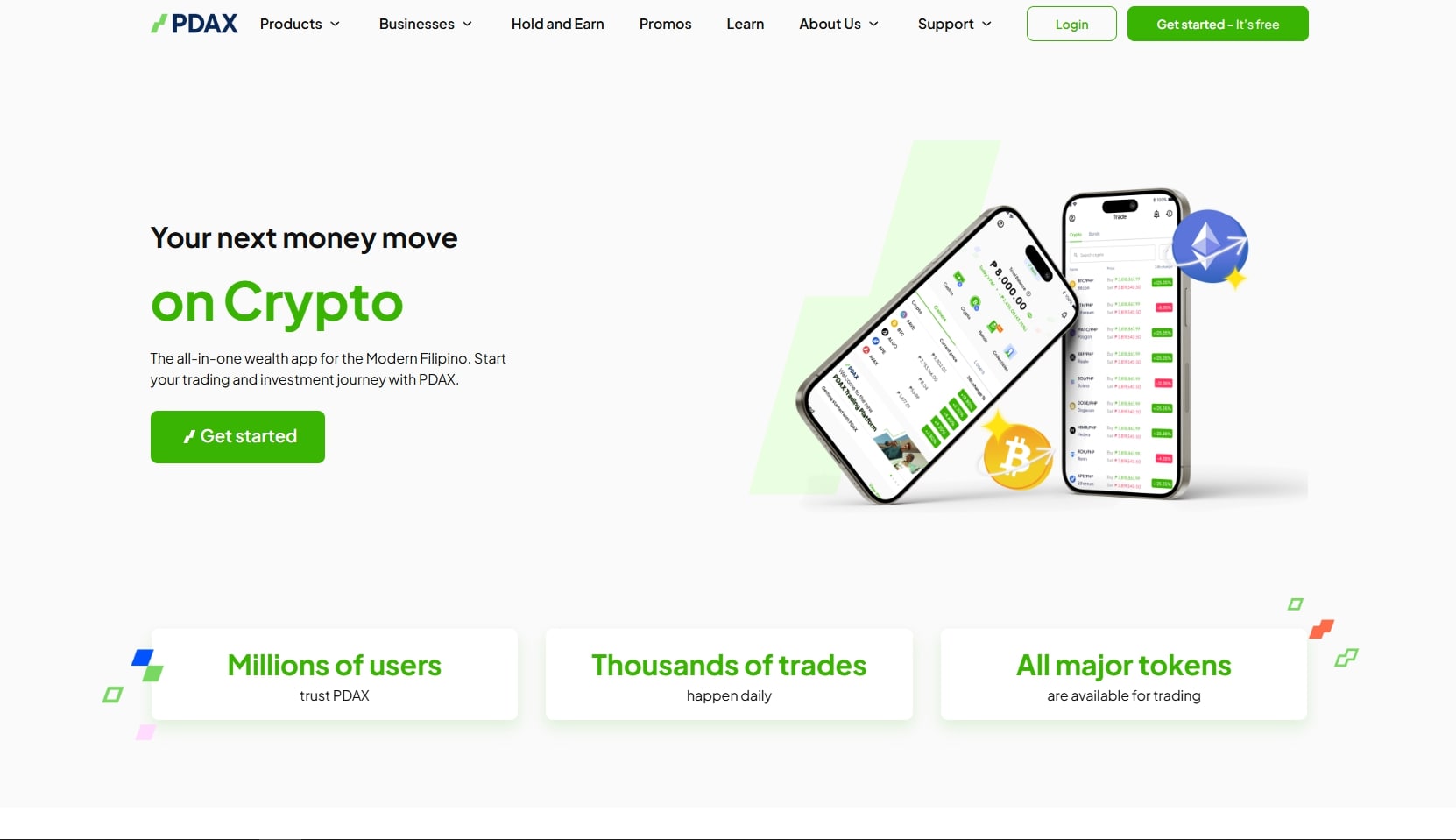 PDAX homepage
