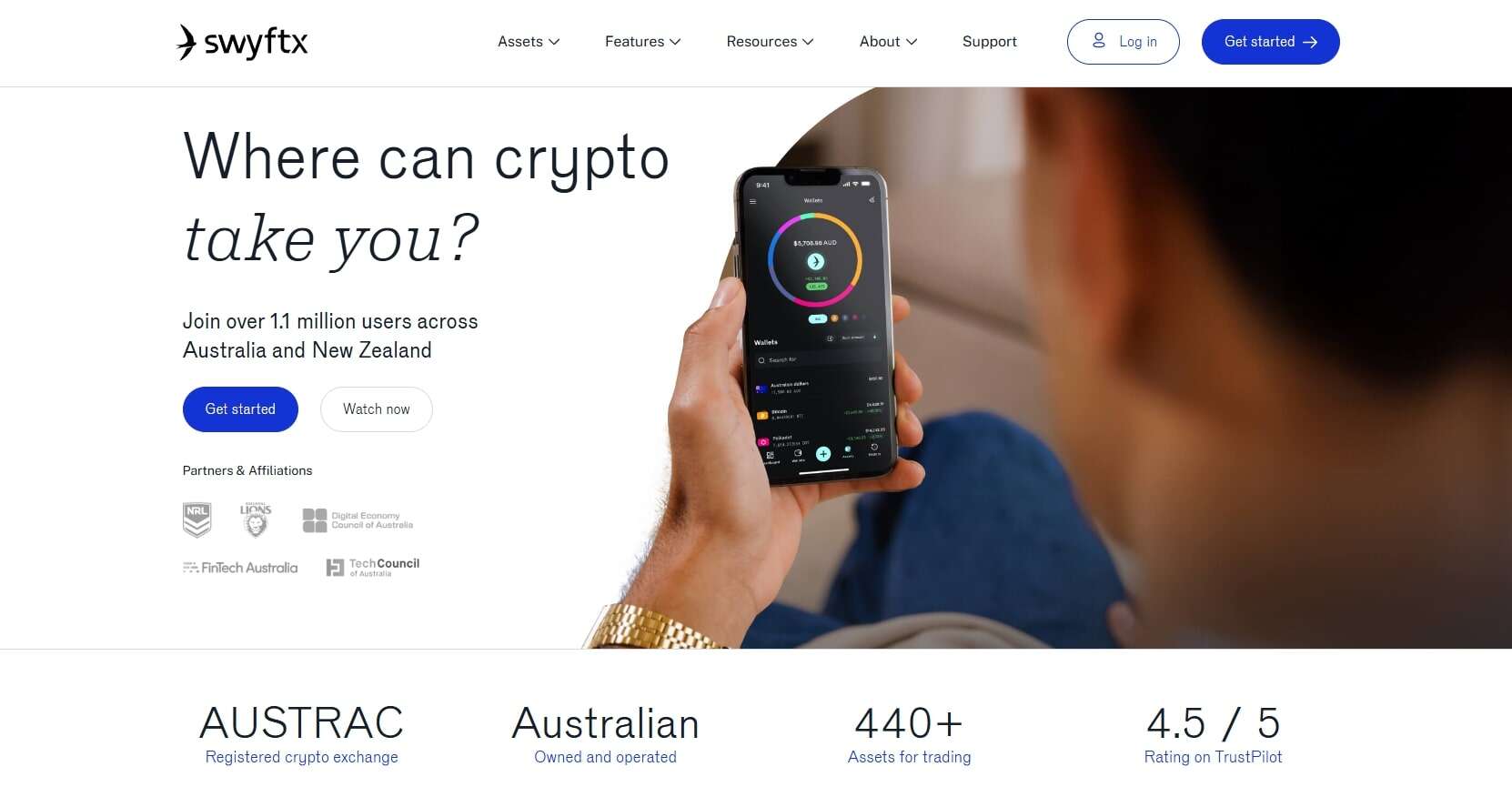 Swyftx homepage