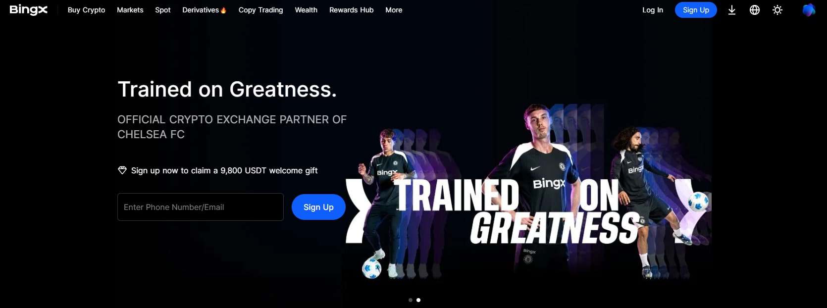 BingX homepage