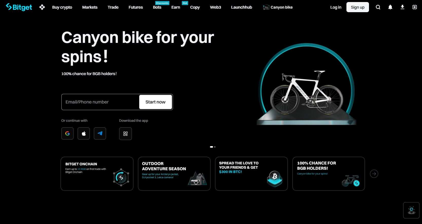 Bitget homepage