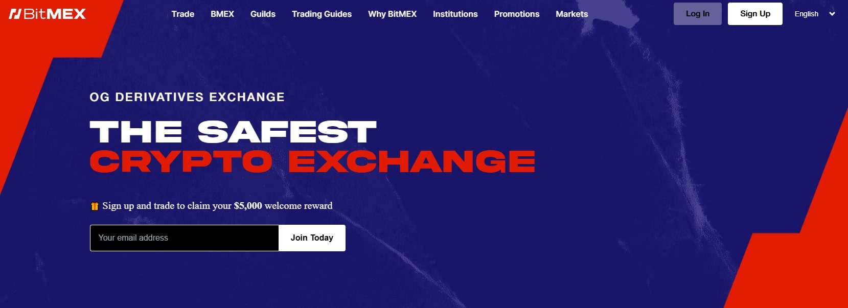 BitMEX homepage