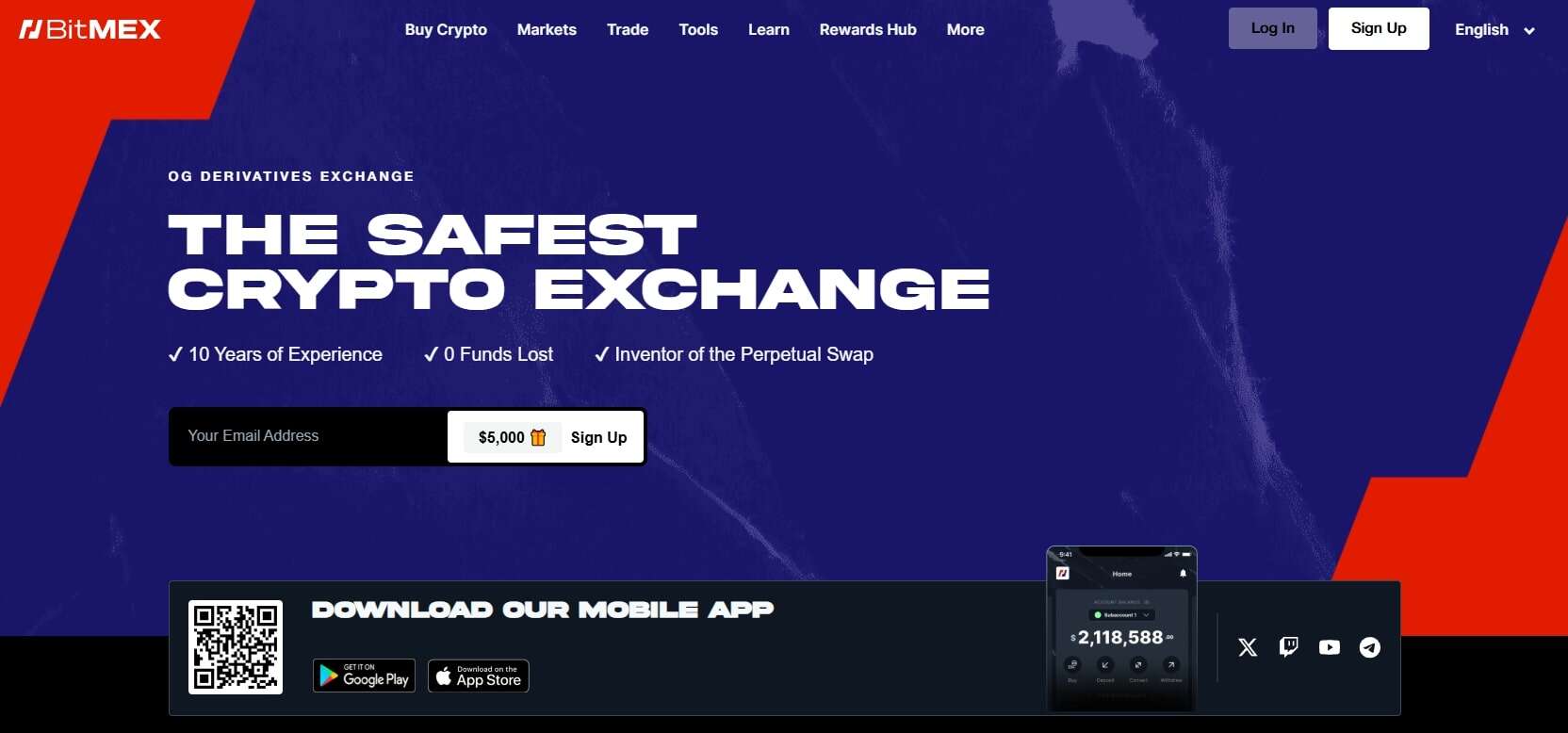 BitMEX homepage