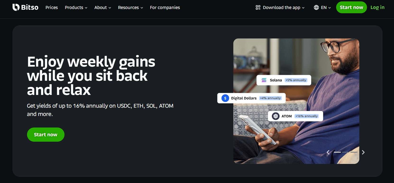Bitso homepage