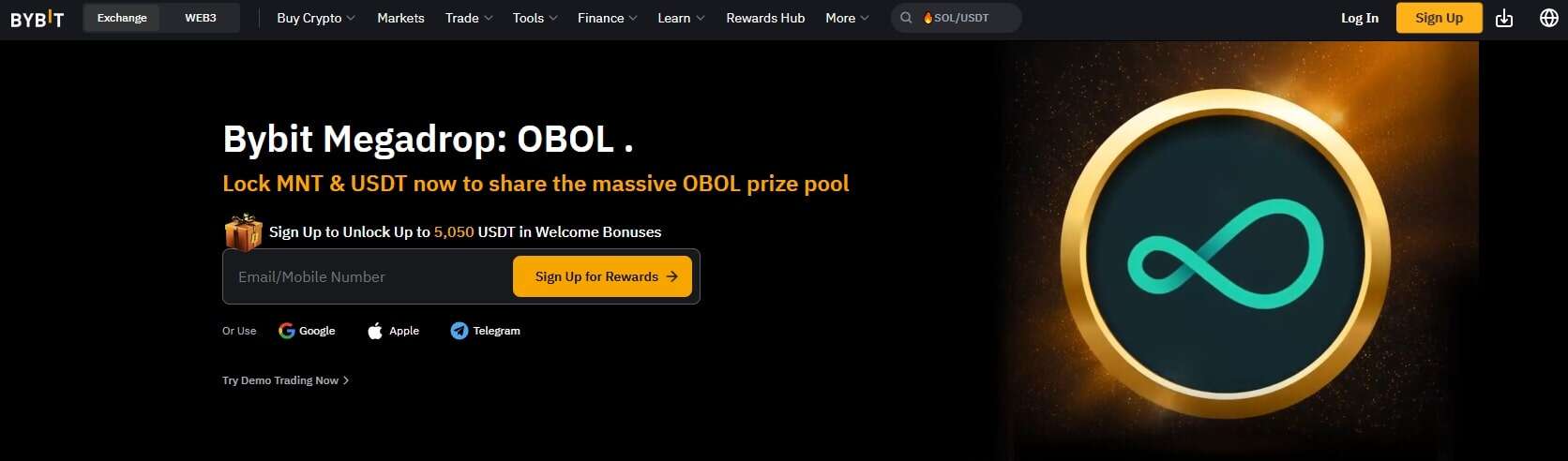 Bybit homepage