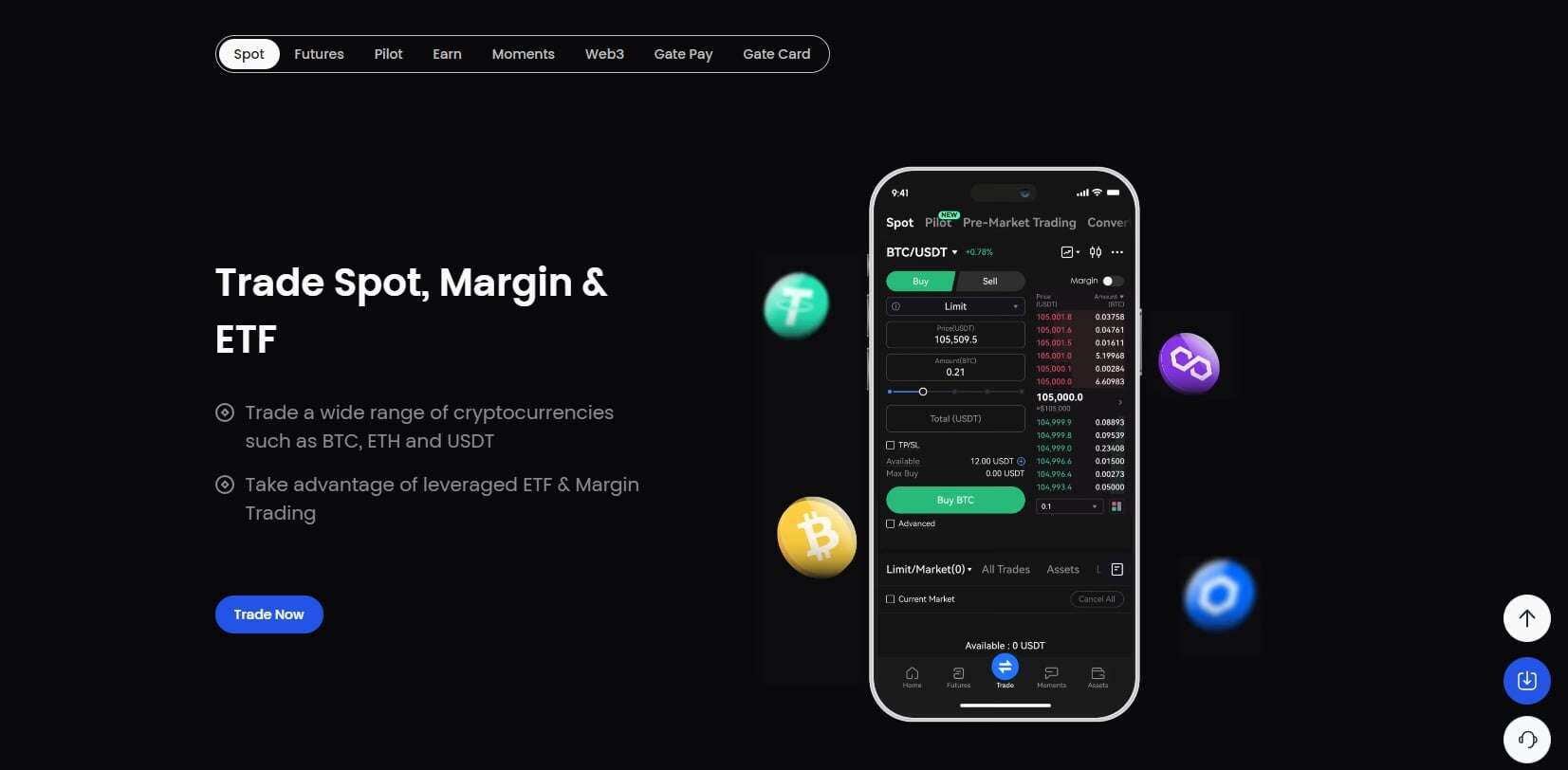 Gate.io features