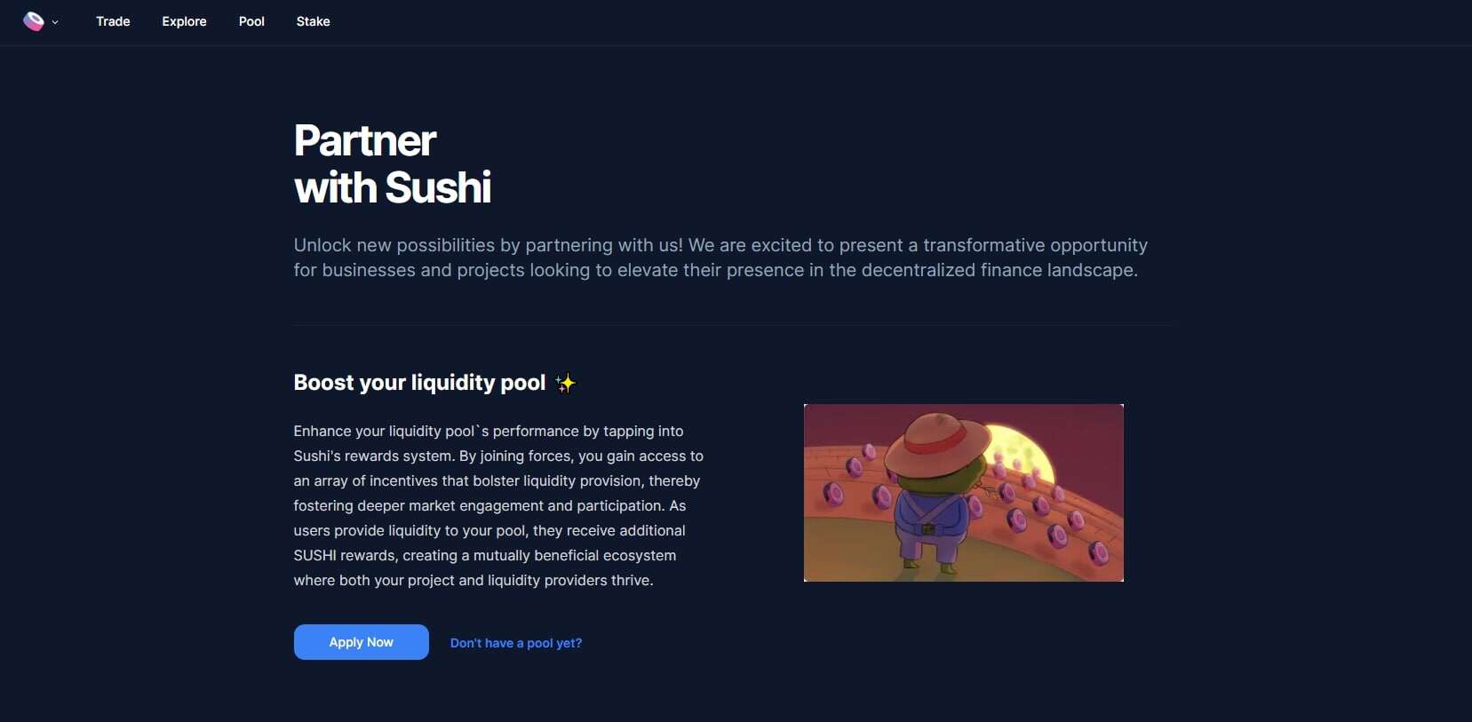 SushiSwap exchange marketing