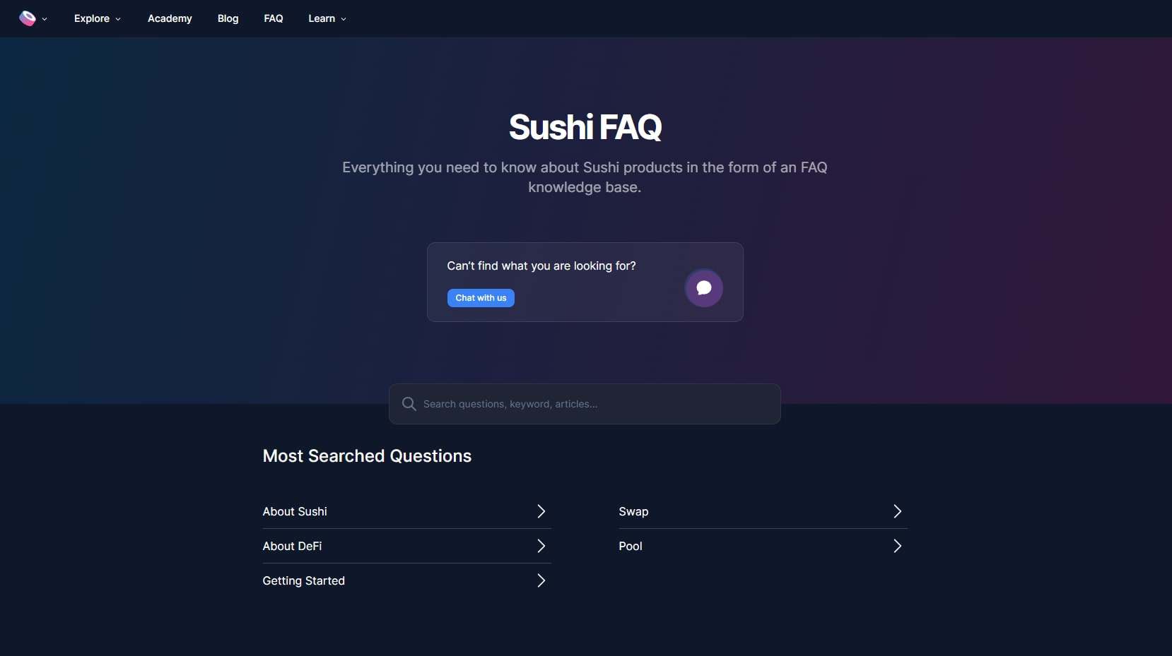 SushiSwap support