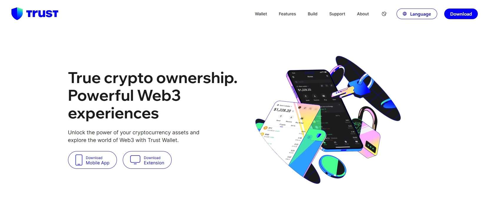 Trust Wallet homepage