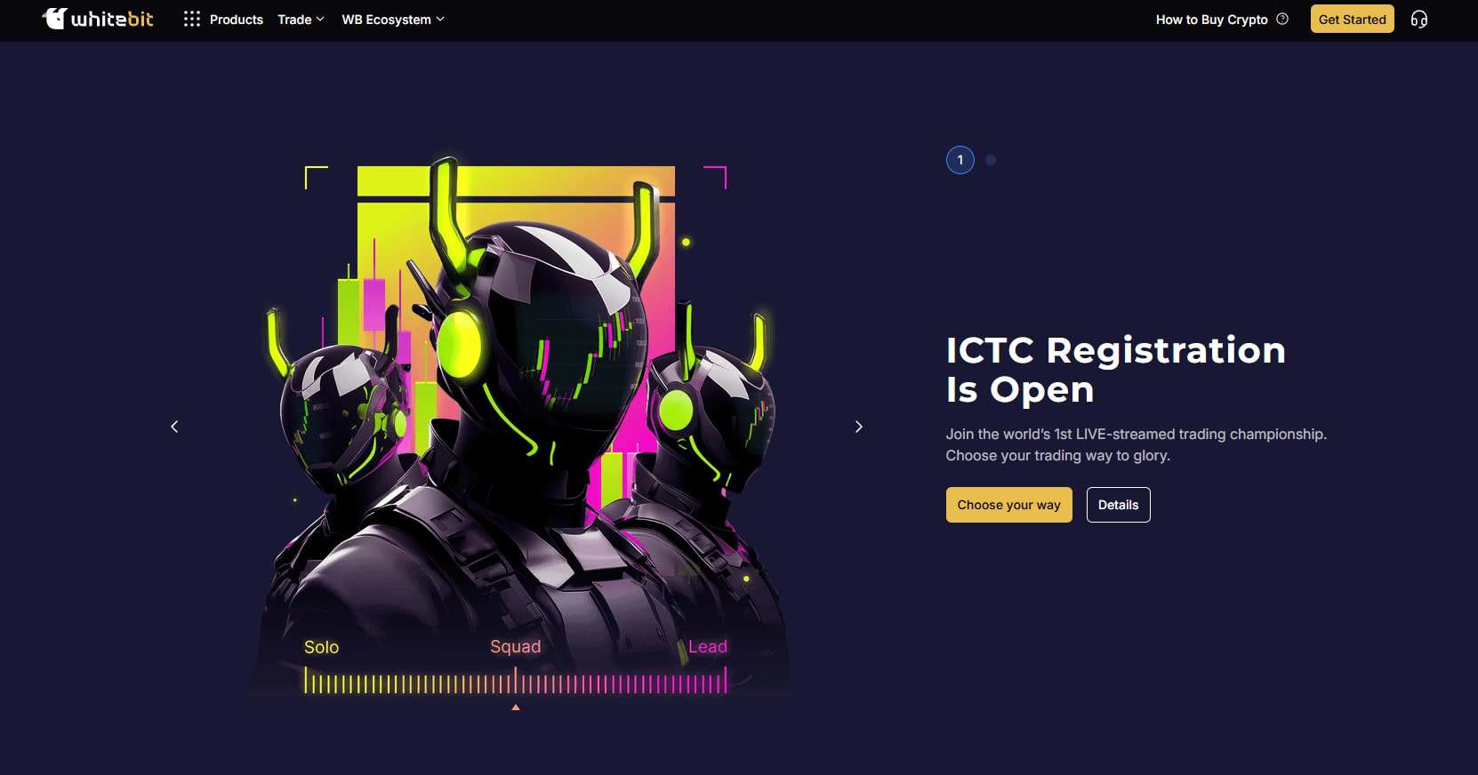 WhiteBIT homepage