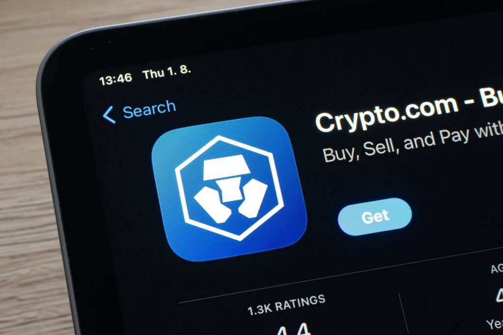 App store with Crypto.com mobile application to buy and sell crypto currencies