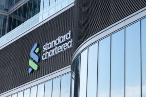 View at Standard Chartered logotype on the office