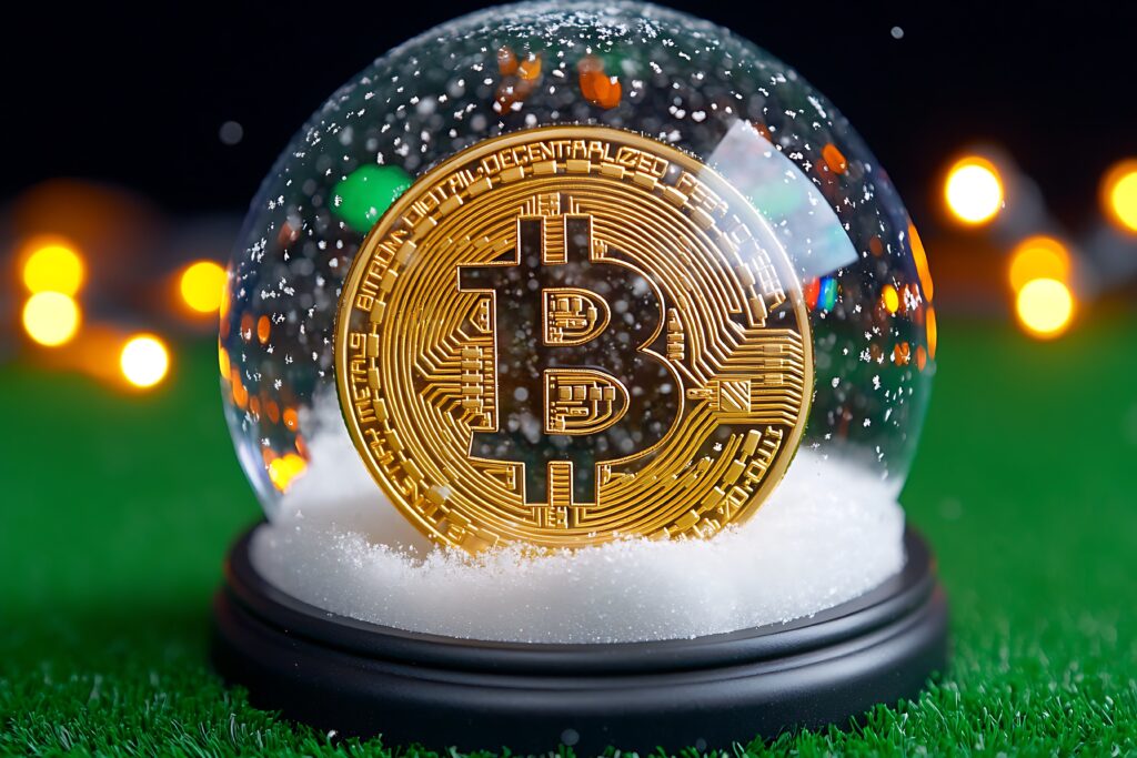 Bitcoin Snow Globe Display