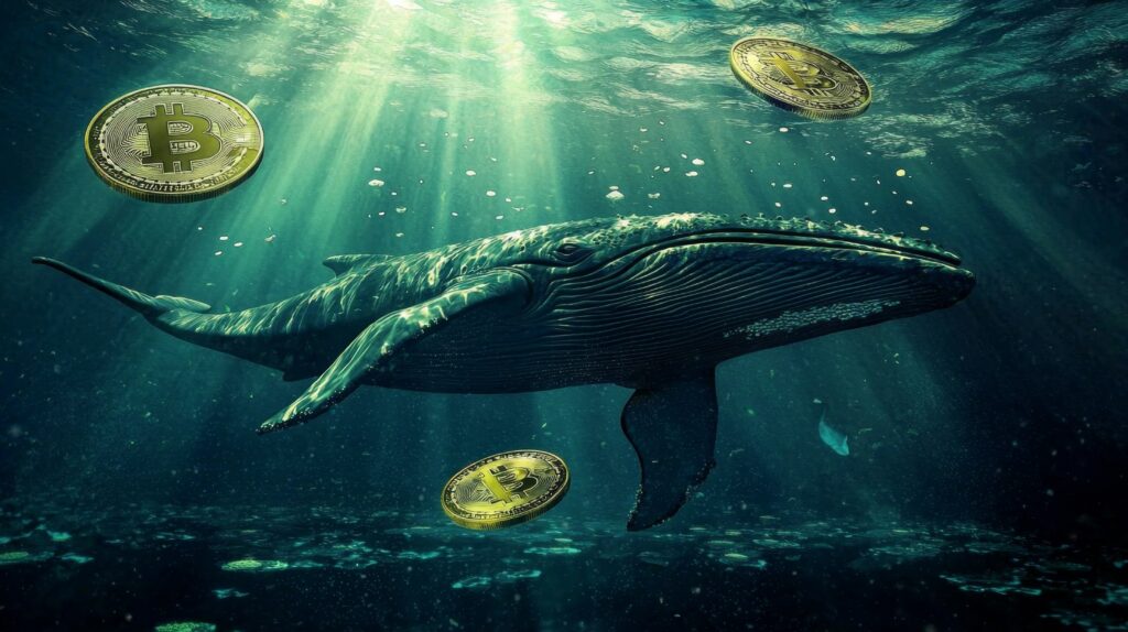 Future of Digital Currency Represented by Floating Bitcoin Coins