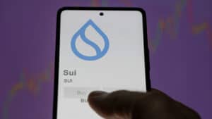 SUI $Sui on the screen of an exchange.