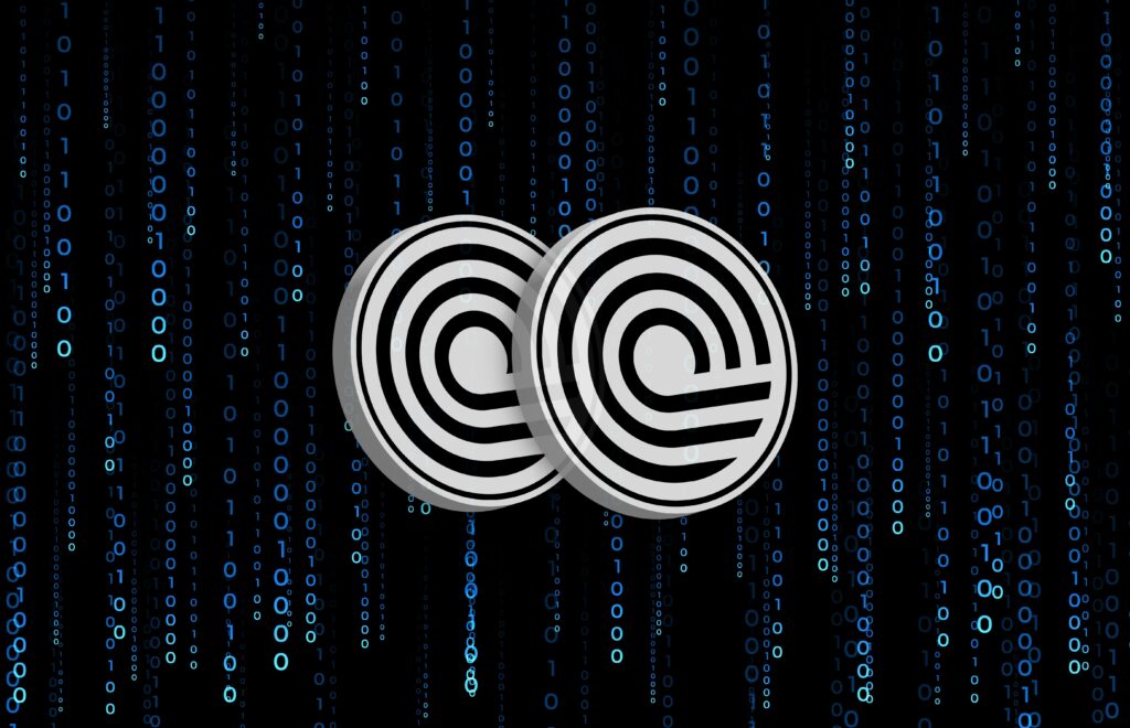 ondo virtual currency images on digital background.
