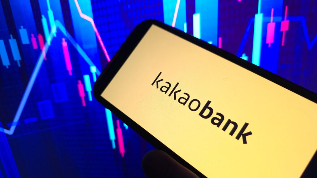 KakaoBank Corp. company logo displayed on mobile phone