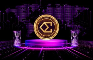 Ethena ENA virtual currency image in the digital background.