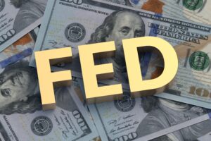 FED word on us dollar banknotes.