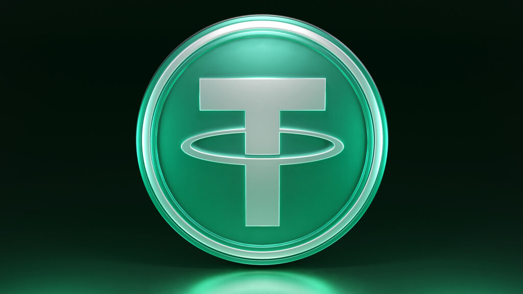 USDT logo and coin